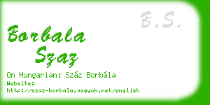 borbala szaz business card